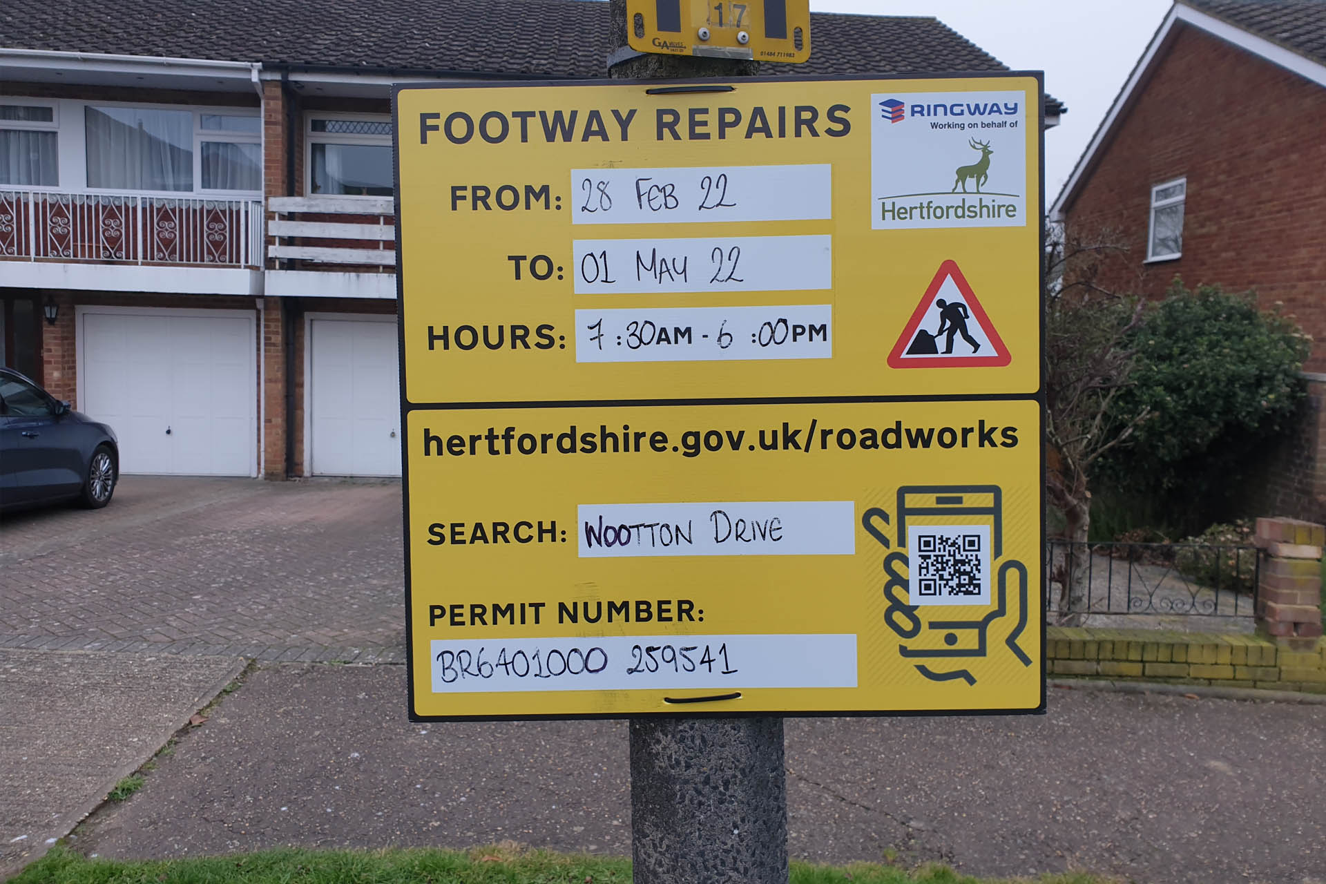 Footway Repairs Wootton Drive